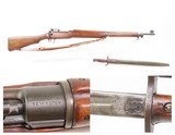 World War I REMINGTON U.S. M1917 C&R MILITARY Rifle .30-06 BAYONET & SHEATH With “R/FLAMING BOMB/2-18 Barrel & SLING - 1 of 25