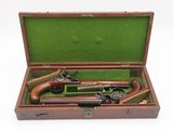 c1780s OXFORD, ENGLAND CASED SET Antique JOHN COLLIS Flintlock Pistols .66
LARGE MATCHED PAIR MARTIAL SIDEARMS - 2 of 25