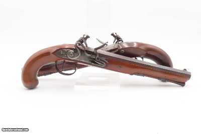 c1780s OXFORD, ENGLAND CASED SET Antique JOHN COLLIS Flintlock Pistols .66LARGE MATCHED PAIR MARTIAL SIDEARMS - Image 5 of 25