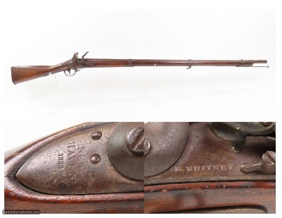 1832 Dated CIVIL WAR Antique WHITNEY ARMS Co. U.S. M1816 FLINTLOCK Musket
With 1832 Dated Lock & 1824 Dated Barrel Tang