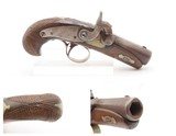 German SILVER Mounted Antique Copy DERRINGER Percussion Pocket PistolPeriod Copy of Henry Deringer’s Famous Pistol - 1 of 16