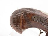 ENGRAVED & SILVER Mounted Antique DERINGER Percussion Pistol KILLED LINCOLN Henry Deringer’s Famous Pocket Pistol GERMAN SILVER - 3 of 18