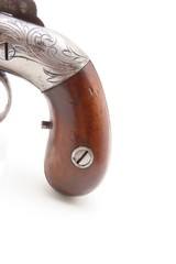Engraved ALLEN & THURBER BAR HAMMER Pocket Percussion Pistol Walnut Grips
Half-OCTAGON Barrel Civil War Era American DA - 3 of 18