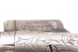 Engraved ALLEN & THURBER BAR HAMMER Pocket Percussion Pistol Walnut Grips
Half-OCTAGON Barrel Civil War Era American DA - 7 of 18