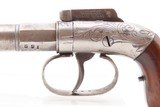 Engraved ALLEN & THURBER BAR HAMMER Pocket Percussion Pistol Walnut Grips
Half-OCTAGON Barrel Civil War Era American DA - 4 of 18