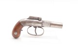 Engraved ALLEN & THURBER BAR HAMMER Pocket Percussion Pistol Walnut Grips
Half-OCTAGON Barrel Civil War Era American DA - 15 of 18