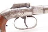 Engraved ALLEN & THURBER BAR HAMMER Pocket Percussion Pistol Walnut Grips
Half-OCTAGON Barrel Civil War Era American DA - 17 of 18