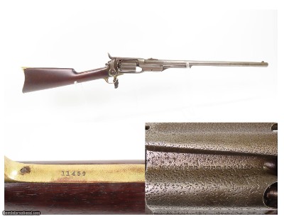 RARE Civil War COLT 1855 Sidehammer .58 Perc. REVOLVING SADDLE RING CARBINE w/ LONDON BRITISH PROOFS