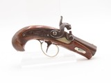 ENGRAVED/SILVER Mounted Antique DERRINGER STYLE Percussion POCKET Pistol
Period Copy of Henry Deringer’s Famous Pistol - 2 of 17