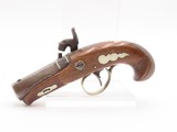 ENGRAVED/SILVER Mounted Antique DERRINGER STYLE Percussion POCKET Pistol
Period Copy of Henry Deringer’s Famous Pistol - 14 of 17