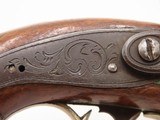 ENGRAVED/SILVER Mounted Antique DERRINGER STYLE Percussion POCKET Pistol
Period Copy of Henry Deringer’s Famous Pistol - 6 of 17
