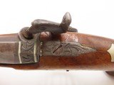 ENGRAVED/SILVER Mounted Antique DERRINGER STYLE Percussion POCKET Pistol
Period Copy of Henry Deringer’s Famous Pistol - 9 of 17