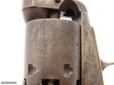 ANTEBELLUM Antique Pre-CIVIL WAR COLT M1849 Perc. POCKET Revolver FRONTIER1856 mfg. Civil War Revolver Used into the WILD WEST - Image 21 of 21