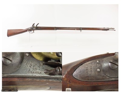 VERY RARE 1 of 100 J. BAKER CONTRACT US Model 1816 FLINTLOCK Musket Antique PHILADELPHIA, PA Made Musket 1837