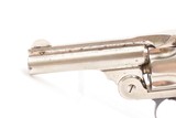 Nice WILD WEST Antique SMITH & WESSON 2nd Model .38 DA Revolver INDIAN WARS Classic Self Defense Revolver with NICKEL FINISH - 5 of 17
