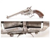 Antique CIVIL WAR Era Brescian GLISENTI Single Action PINFIRE 11mm Revolver Revolver used by UNION & CONFEDERATE Soldiers - 1 of 21