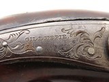 Very Scarce ENGRAVED Antique GILLESPIE .48 Percussion DERINGER Style Pistol CALIFORNIA GOLD RUSH Era RIVERBOAT GAMBLER’s Gun - 6 of 17