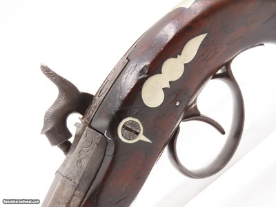 Very Scarce ENGRAVED Antique GILLESPIE .48 Percussion DERINGER Style Pistol CALIFORNIA GOLD RUSH Era RIVERBOAT GAMBLER’s Gun - Image 16 of 17