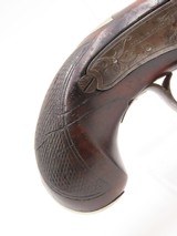 Very Scarce ENGRAVED Antique GILLESPIE .48 Percussion DERINGER Style Pistol CALIFORNIA GOLD RUSH Era RIVERBOAT GAMBLER’s Gun - 3 of 17