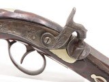 Very Scarce ENGRAVED Antique GILLESPIE .48 Percussion DERINGER Style Pistol CALIFORNIA GOLD RUSH Era RIVERBOAT GAMBLER’s Gun - 4 of 17