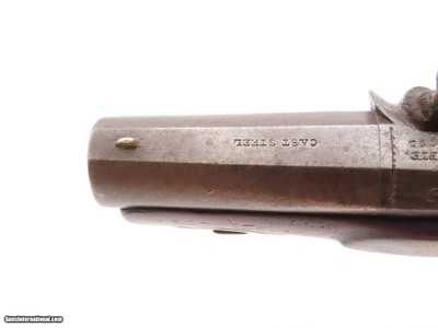 Very Scarce ENGRAVED Antique GILLESPIE .48 Percussion DERINGER Style Pistol CALIFORNIA GOLD RUSH Era RIVERBOAT GAMBLER’s Gun - Image 10 of 17