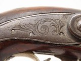 ENGRAVED/SILVER Mounted Antique DERRINGER Percussion Pistol A.R. MENDENHALL Period Copy of Henry Deringer’s Famous Pistol - 6 of 17