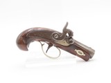 ENGRAVED/SILVER Mounted Antique DERRINGER Percussion Pistol A.R. MENDENHALL Period Copy of Henry Deringer’s Famous Pistol - 2 of 17