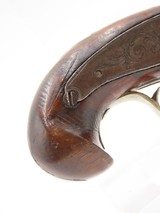 ENGRAVED/SILVER Mounted Antique DERRINGER Percussion Pistol A.R. MENDENHALL Period Copy of Henry Deringer’s Famous Pistol - 3 of 17