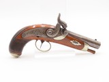 1850s ENGRAVED Liege Proofed Antique DERRINGER .47 Percussion POCKET Pistol Mid-19th Century SELF DEFENSE Pistol GERMAN SILVER - 2 of 18
