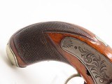 1850s ENGRAVED Liege Proofed Antique DERRINGER .47 Percussion POCKET Pistol Mid-19th Century SELF DEFENSE Pistol GERMAN SILVER - 3 of 18