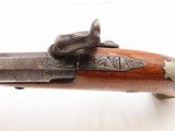 1850s ENGRAVED Liege Proofed Antique DERRINGER .47 Percussion POCKET Pistol Mid-19th Century SELF DEFENSE Pistol GERMAN SILVER - 8 of 18