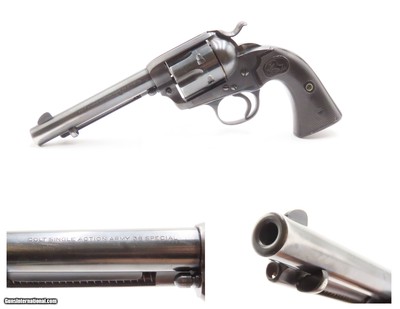 1901 mfr. COLT BISLEY Model SINGLE ACTION ARMY Revolver .38 SPECIAL SAA C&R 1st Generation Hartford, Connecticut