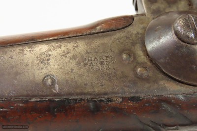 RARE 1 of 220 SHARPS Model 1853 “SLANT BREECH” Percussion SHOTGUN 26 Bore Early American Breechloading Shotgun - Image 6 of 19