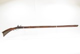 Antique “POOR BOY” Full-Stock .38 FLINTLOCK American FRONTIER Long RifleENGRAVED Kentucky Style Smoothbore HOMESTEAD Rifle - 2 of 25