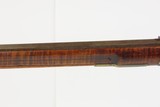 Antique “POOR BOY” Full-Stock .38 FLINTLOCK American FRONTIER Long RifleENGRAVED Kentucky Style Smoothbore HOMESTEAD Rifle - 23 of 25