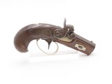 ENGRAVED/SILVER Mounted Antique “PEANUT SIZE” Percussion DERRINGER Pistol
Period Copy of Henry Deringer’s Famous Pistol - 2 of 17