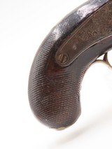 Liege Proofed ENGRAVED/SILVER Mounted Antique DERRINGER Percussion Pistol
Period Copy of Henry Deringer’s Famous Pistol - 3 of 17