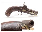 Very Scarce ENGRAVED Antique GILLESPIE Percussion DERRINGER Pistol NEW YORK CALIFORNIA GOLD RUSH Era RIVERBOAT GAMBLER’s Gun