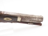 ENGRAVED English R.S. CLARK Antique SILVER BANDED Percussion POCKET Pistol
English SELF DEFENSE Pistol Made Circa 1840 - 5 of 18