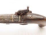ENGRAVED English R.S. CLARK Antique SILVER BANDED Percussion POCKET Pistol
English SELF DEFENSE Pistol Made Circa 1840 - 9 of 18