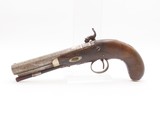 ENGRAVED English R.S. CLARK Antique SILVER BANDED Percussion POCKET Pistol
English SELF DEFENSE Pistol Made Circa 1840 - 15 of 18