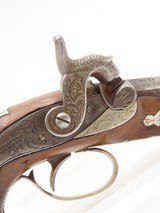 ENGRAVED/SILVER Mounted A.J. PLATE Antique DERRINGER .41 Percussion Pistol
“J. DERINGER” Period Copy Henry Deringer’s Pistol - 4 of 18