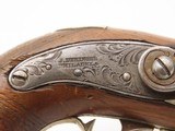 ENGRAVED/SILVER Mounted A.J. PLATE Antique DERRINGER .41 Percussion Pistol
“J. DERINGER” Period Copy Henry Deringer’s Pistol - 6 of 18