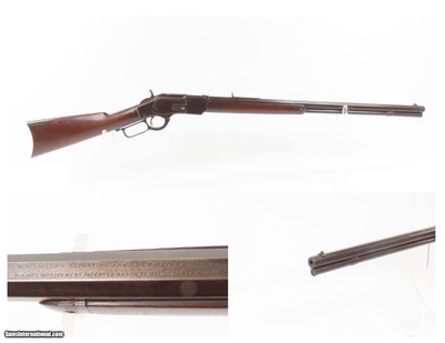c1889 mfr. Antique WINCHESTER Model 1873 .32-20 WCF Lever Action Rifle Octagonal Barrel, Crescent Butt Plate
