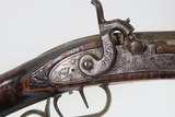 Mid-1800s Antique AMERICAN Half Stock Percussion HOMESTEAD/HUNTING Rifle
“J. HENRY” Marked GAME GETTING Rifle w/SET TRIGGER - 8 of 25