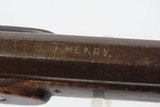 Mid-1800s Antique AMERICAN Half Stock Percussion HOMESTEAD/HUNTING Rifle
“J. HENRY” Marked GAME GETTING Rifle w/SET TRIGGER - 22 of 25