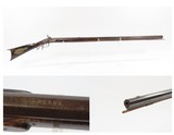 Mid-1800s Antique AMERICAN Half Stock Percussion HOMESTEAD/HUNTING Rifle
“J. HENRY” Marked GAME GETTING Rifle w/SET TRIGGER - 1 of 25