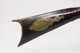 Mid-1800s Antique AMERICAN Half Stock Percussion HOMESTEAD/HUNTING Rifle
“J. HENRY” Marked GAME GETTING Rifle w/SET TRIGGER - 7 of 25