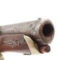 ENGRAVED/SILVER Mounted Antique DERRINGER Percussion Pistol “DERINGE” Lock - 7 of 17