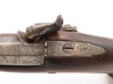ENGRAVED/SILVER Mounted Antique DERRINGER Percussion Pistol “DERINGE” Lock - 9 of 17